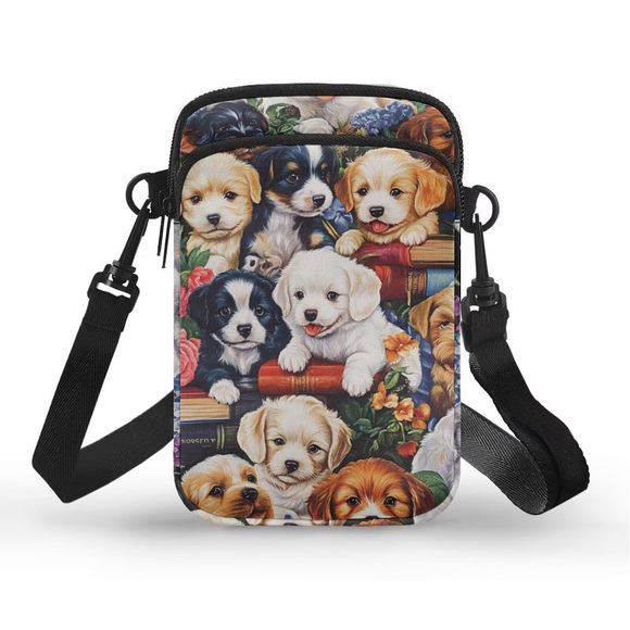 Puy Dog Purse Crossbody Cell Phone Bag Trendy Shoulder Handbag :< - Picture 1 of 6
